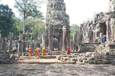 Monks at a temple