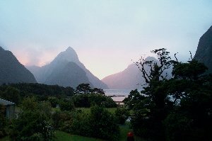Sunset over Milford Sound