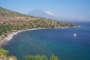 Bay along the east coast of Bali