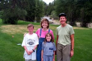 Old high school friend Sherri Len with kids Arik and Anna