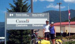 Finish line at the Canadian Border