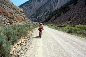 Shelley rides near Muddy Creek