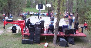 Blind Dog Smokin' gives a concert in Riverside, Wy.