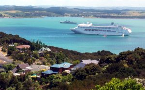 Cruise ship off Russel