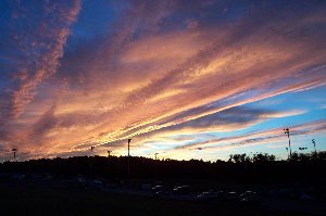 Sunset in Mount Airy, North Carolina